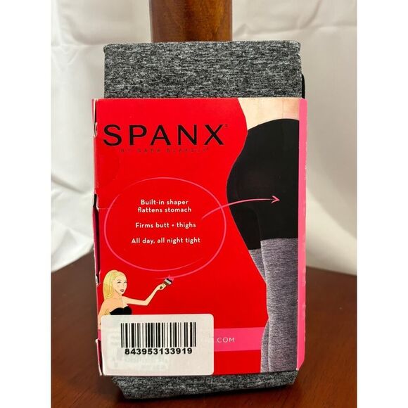 NWT Spanx Patterned Leg Tights Grey Size B - Picture 7 of 8